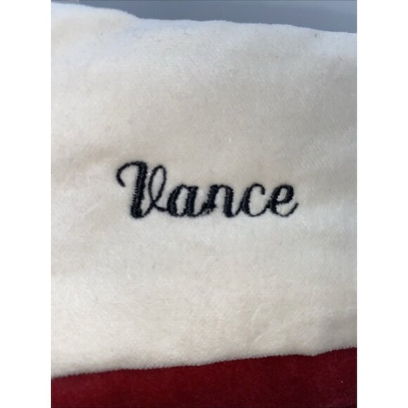 Pottery Barn Vance Mini Velvet Holiday Jester Elf Stocking Monogrammed Xmas - Picture 2 of 10